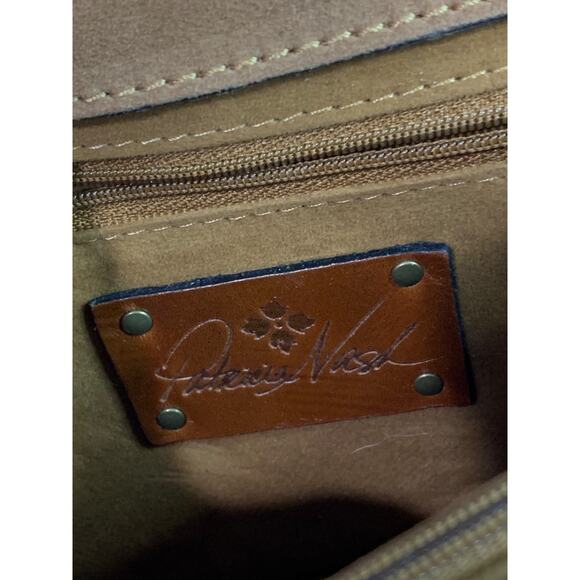 Patricia Nash Leather Crossbody Bag Brown Flap Organizer Vintage Style Purse - Picture 12 of 13